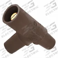 Tapping Tee: Female-Male-Female, Brown, 600V AC, 400 A, Series 16 (MPN 16A22-UH). Key specifications — Brand: LEVITON; Gender Configuration: Female-Male-Female.