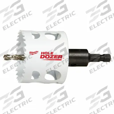 MILWAUKEE Hole Saw: 2 1/4 in Saw Dia., 3/5 Teeth per Inch, 1 5/8 in Max. Cutting Dp - Multi-Material-Cutting Hole Saws with Attached Arbor