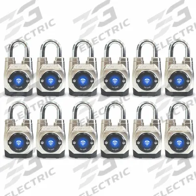 EGEETOUCH Bluetooth Padlock: Silver, Zinc Die-Cast - Standard Shackle Bluetooth Padlocks