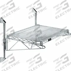 APPROVED VENDOR Wire Wall Shelf: 60 in x 18 in, 1 Shelves, 600 lb Load Capacity per Shelf, Post (MPN GACB18-14-1860S). Key specifications — Mounting Mechanism: Post; Material: Stainless Steel; Finish: Satin; Color: Silver; Brand: APPROVED VENDOR.
