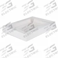 APPROVED VENDOR Disposable Carry-Out Food Container: 2 1/4 in Ht, 16 in Wd, 12 in Dp, 100 PK (MPN 24543). Key specifications — Brand: APPROVED VENDOR; Material: Paperboard; Microwave Safe: No; Product Type: Window Bakery Box; Shape: Rectangular; Closure Type: Hinged Lid.