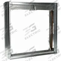 13.75"H-W 3.7"L Square Spring Fire Dampr: Static, 13 3/4 in H, 13 3/4 in W, 3 3/4 in L, Spring (MPN 2TGD8). Key specifications — Brand: DAYTON; Blade Type: Curtain; Closure Type: Spring; Mounting Position: Horizontal.