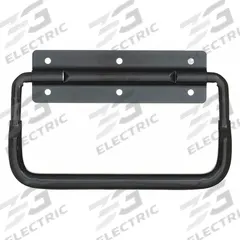 MONROE PMP Folding Pull Handle: Unthreaded Holes, Aluminum, Black, #6 Screw Size, 0.25 in (MPN PH-0302). Key specifications — Brand: MONROE PMP; Projection Type: Non-Recessed; Material: Aluminum; Finish: Dull; Color: Black; Folding Type: Folding; Mounting Type: Unthreaded Holes; Screw Size: #6.