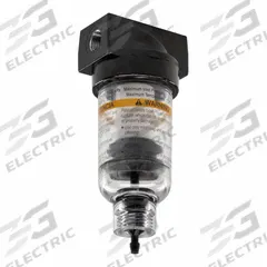PARKER Filter: Particulate, 1/8 in NPT, 5 micron, 22 scfm, 150 psig Max Op Pressure, Plastic Bowl (MPN 14F05BB). Key specifications — attr110055: 14; attr110024: Auto Pulse Drain; attr110008: PARKER.