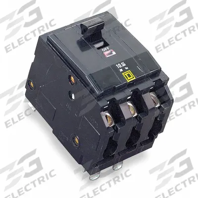 SQUARE D Miniature Circuit Breaker: 70 A, 120/240V AC, Three Phase, 10kA at 120/240V AC - QOB Series, Bolt-On Square D Miniature Circuit Breakers