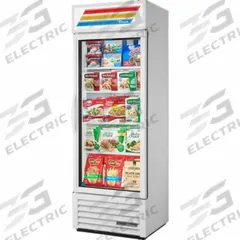 TRUE REFRIGERATION Freezer Merchandiser: 78 5/8 in x 27 in x 24 7/8 in, White, Swing, 4 Shelves (MPN GDM-19T-F-HC~TSL01). Key specifications — attr1277723: TRUE REFRIGERATION; attr1277683: R-290; attr1277688: Swing; attr1277691: Yes; attr1277694: White; attr1280729: GDM.