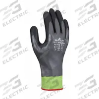 SHOWA Knit Gloves: S ( 6 ), ANSI Cut Level A6, 3/4, Double Dipped, Nitrile, Nitrile, Smooth, 1 PR (MPN XC822S-06). Key specifications — Brand: SHOWA; Glove Hand Style: Left and Right; Touchscreen Compatible: Yes; Includes Reinforced Thumb Crotch: No; Knit Material Color: Green; Size: S ( 6 ).