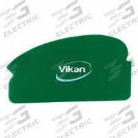 VIKAN Hand Scraper: 6 1/2 in Blade Lg, 6 1/2 in Overall Lg, Polypropylene, FDA Compliant (MPN 40512). Key specifications — FDA Compliant: Yes; Blade Material: Polypropylene; Metal Detectable: No; NSF Certified: No; Perforation: Solid; Brand: VIKAN.