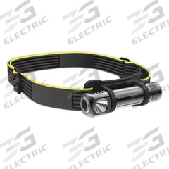 GRAINGER Headlamp: 115 lm Max. Brightness, 5 hr Max Run Time, 72 m Max Beam, 4 Light Outputs, Black (MPN 49XX77). Key specifications — Brand: GRAINGER; Battery: Requires 1 AA.