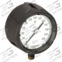 ASHCROFT Process Pressure Gauge: 0 psi to 600 psi, White, 4 1/2 in Dial, 1/2 in NPT Male, Bottom (MPN 451279AS04L600#). Key specifications — Brand: ASHCROFT; Pointer Color: Black; Accuracy: ±0.5%; Dial Color: White; Gauge Wetted Parts: Brass / Bronze; Case Material: Phenolic; Vibration Resistance Properties: None; Pressure Range: 0 psi to 600 psi.