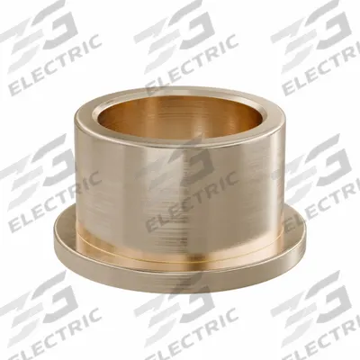 OILITE Flanged Sleeve Bearing: Bronze, SAE 841, 14 mm Bore, 18 mm OD, 12 mm Lg - Lubricated General Purpose Metallic Flanged Sleeve Bearings