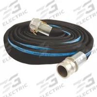 Water Discharge Hose: 3 in Hose Inside Dia., 125 psi, Black, 3 in x 3 in Fitting Size, 50 ft Hose Lg (MPN RD300-50CE-G). Key specifications — Temp. Range: -25° to 200°F; Hose Color: Black; Brand: CONTINENTAL.