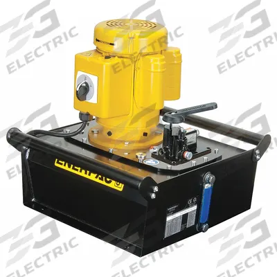 ENERPAC Hydraulic Pump: 10,000 psi Max. Op Pressure, 60 cu in/min Displacement @ 10,000 psi - Corded High-Power Stationary Electric Hydraulic Pump Units
