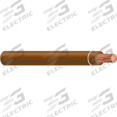 Wire: Copper, 18 AWG, 1 Conductors, Stranded, Brown, 500 ft Lg, TFFN (MPN 27028001). Key specifications — Voltage: 600 V; Brand: SOUTHWIRE.