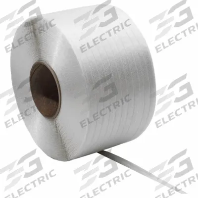 APPROVED VENDOR Plastic Strapping: 850 lb Break Strength, 3,000 ft Overall Lg, White - Woven Poly Cord Strapping