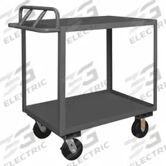 APPROVED VENDOR Utility Cart: 3,600 lb, 48 in L x 24 in W Shelf, 2 Shelves, Gray, Ergonomic (MPN RSCE-2448-2-3.6K-TLD-95). Key specifications — Caster/Wheel Configuration: (2) Rigid; Brand: APPROVED VENDOR; Caster Wheel/Tread Material: Phenolic.