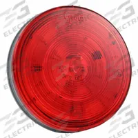 GROTE Stop/Turn/Tail Light: LED, Stop Light, Red, Round, 4 5/16 in Overall Dia, 4 5/16 in Overall Ht (MPN 53312). Key specifications — Standards: FMVSS 108; Electrical Connection: Male Pin; Brand: GROTE; Installation Type: Permanent; Lens Color: Red; Mount Type: Grommet; Lighting Technology: LED; Light Type: Stop Light.