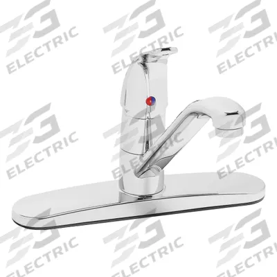 SPEAKMAN Low Arc Kitchen Faucet: Commander, Metal, Single-Post, Deck, 3 Mounting Holes - Single-Post Kitchen Faucets