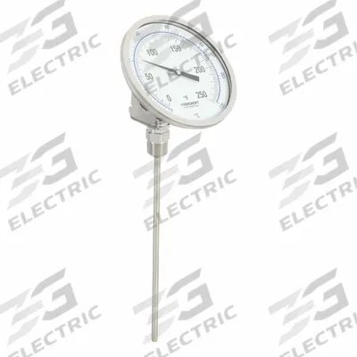 ASHCROFT Dial Thermometer: 0°F to 250°F /-20°C to 120°C, ±1% Accuracy, 9 in Stem Lg - Adjustable-Angle Thread-Mount Dial Thermometers