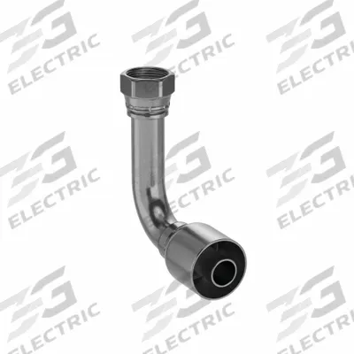 Parker Hydraulic Crimp Fitting: Steel x Steel, 90° Long Elbow, -16 For Hose Dash Size - Parker Crimp Hydraulic Hose Fittings with JIC Connection