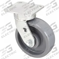 APPROVED VENDOR Plate Caster: Corrosion-Resistant, Swivel, Nylon, 8 in Wheel Dia, 2 in Wheel Wd (MPN P25S-N080K-14-001). Key specifications — Wheel/Tread Color: Gray; Brand: APPROVED VENDOR; Roll Up: Swivel.