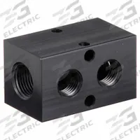 PNEUMADYNE INC Pipe Manifold Fitting: Inline, NPT x NPT, Rectangle, Aluminum, 3/8 in NPT, 1/4 in NPT (MPN M20-250-2). Key specifications — Material: Aluminum; Brand: PNEUMADYNE INC; Specific Fitting Shape: Rectangle.