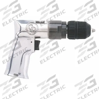 CHICAGO PNEUMATIC Air-Powered Drill: 3/8 in Chuck, Light Duty, 2,400 RPM, 0.5 hp - Pistol-Grip Air-Powered Drills