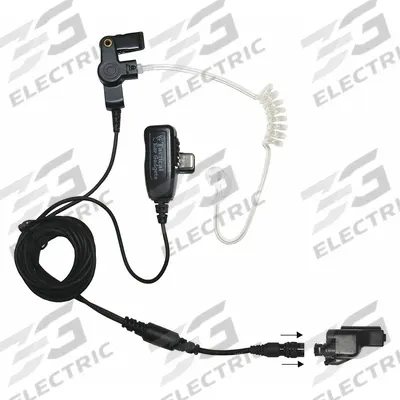 EARPHONE CONNECTION Surveillance Kit: Fits Motorola, Earbud, Push To Talk, Clear, 2 Wires - Motorola-Compatible Earpieces & Headsets