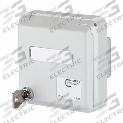 METZ CONNECT IP44SG Housing: UP, 2 Ports - Voice & Data Housings, Panels & Connector Components