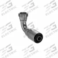 PARKER Hydraulic Crimp Fitting: Steel x Steel, 90° Elbow, -12 For Hose Dash Size, JIC x Crimp (MPN 13977-12-12). Key specifications — Fitting Gender: Female x Genderless; Fitting Connection Type: JIC x Crimp; Thread Size: 1-1/16"-12; For Hose Dash Size: -12; Brand: PARKER.