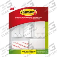 COMMAND Picture Hanger: 1 Points per Hook, White, 3 in Overall Ht, 1 in Overall Wd, 3 PK (MPN 17213-ES). Key specifications — Brand: COMMAND; Color: White.