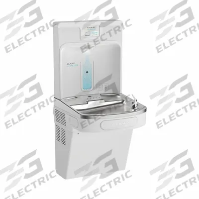 ELKAY Drinking Fountain with Bottle Filler: On-Wall, 8 gph @ 50°F, Stainless Steel - On-Wall Single Drinking Fountains with Bottle Fillers