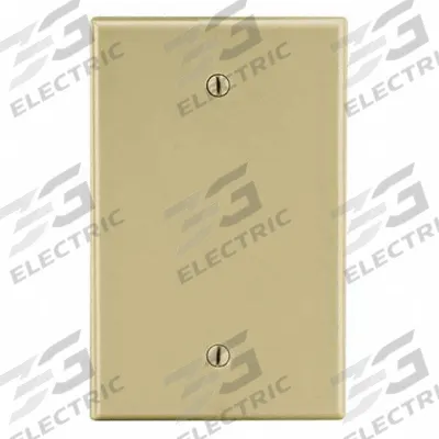 HUBBELL Wall Plate: Blank, 1 Gang, Ivory - General Purpose Wall Plates