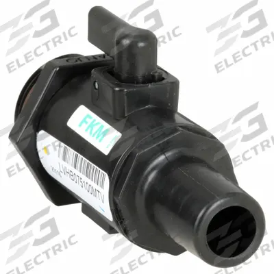 BANJO Manual Two-Way Ball Valve: 3/4 in, Polypropylene, Straight, MNPT x Barb - Polypropylene Ball Valves