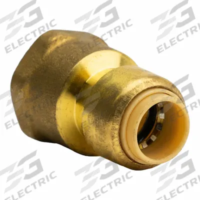 APPROVED VENDOR Adapter: 3/8 in OD x 1/2 in Pipe Size, Push-to-Connect x FNPT - Standard Brass Push-to-Connect Tube Fittings