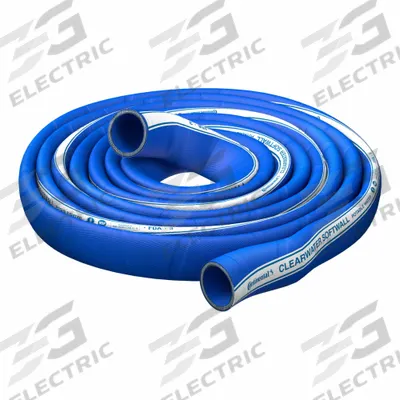 CONTINENTAL Discharge Hose: 3 in Hose Inside Dia., 50 ft Hose Lg, 150 psi - Polyethylene Bulk Potable Water Discharge Hoses with Smooth EPDM Cover and Synthetic Spiral-Plied Fabric Reinforcement