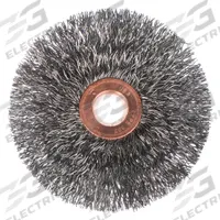 WEILER Wire Wheel Brush: Crimped Stainless Steel, 3" Dia x 5/8" Wd, 1/2" to 3/8" Arbor, 0.014" Fill (MPN 96135). Key specifications — Brand: WEILER.