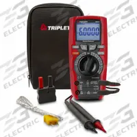 TRIPLETT Digital Multimeter: TRMS, CAT IV 600V, 10 A Max AC Current Measurement, IP67 (MPN MM870). Key specifications — Brand: TRIPLETT; Calibration Certificate Included: No Certification Included; Instrument Safety Rating: CAT IV 600V; Instrument Counts: 6,000/60,000 (Depending on Mode).