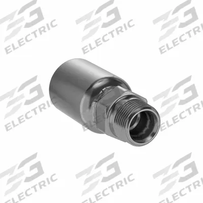 Parker Hydraulic Crimp Fitting: Steel x Steel, Straight, -12 For Hose Dash Size - Parker Crimp Hydraulic Hose Fittings with NPTF Connection