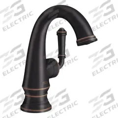 AMERICAN STANDARD Mid Arc Bathroom Faucet: Delancey, Brass, Legacy Bronze Finish, 1.2 gpm Flow Rate (MPN 7052121.278). Key specifications — Includes: Drain; Brand: AMERICAN STANDARD; Series: Delancey.