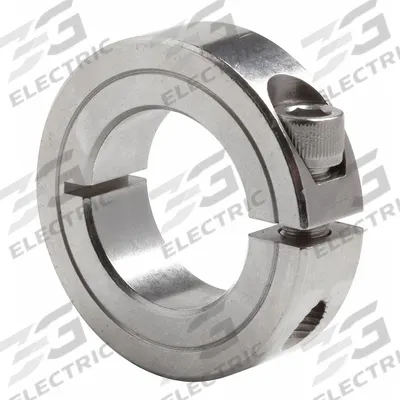 Dayton Shaft Collar: 1-Piece, Inch, Round, Clamp-On, 5/8 in Bore Dia - Stainless Steel Shaft Collars