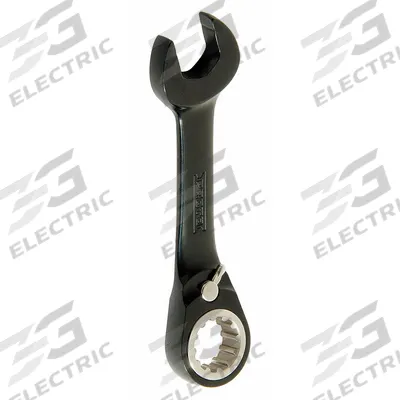 PROTO Combination Wrench: Alloy Steel, Black Chrome, 17 mm Head Size, 5 in Overall Lg - Metric Spline Ratcheting Combination Wrenches