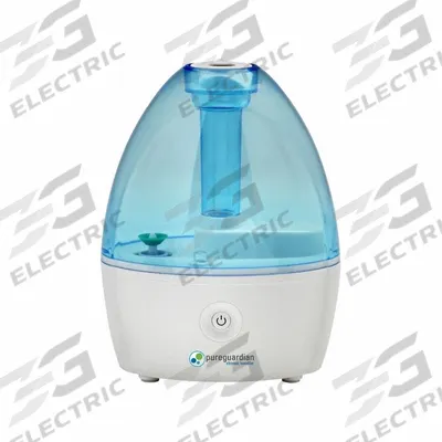 PUREGUARDIAN Portable Humidifier: Ultrasonic, 0.3 gal Daily Humidification Output, Cool - Cool Mist Ultrasonic Portable Humidifiers