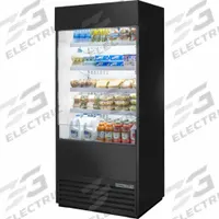 TRUE REFRIGERATION Refrigerated Merchandiser: 78 1/2 in x 36 in x 29 1/8 in, Black, 4 Shelves (MPN TOAM-36-HC~NSL01). Key specifications — attr1277723: TRUE REFRIGERATION; attr1277683: R-290; attr1277691: No; attr1277694: Black; attr1280716: Partial Glass Panel; attr1280729: TOAM.