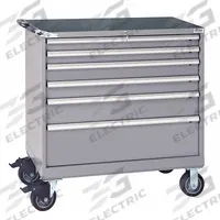 LISTA Modular Drawer Cabinet: 40 1/4 in x 22 1/2 in x 41 5/8 in, 6 Drawers, 74 Compartments, Tubular (MPN HS07-0602A-MBKALG). Key specifications — Cabinet Color: Gray; Base Type: Casters; Drawer Inside Height: (2) 3.15 in; Drawer HxWxD: (2) 3 in x 36 in x 18 in; Work Surface Material: Rubber Mat; Drawer Handle Type: Tubular; Cabinet Material: Steel; Cabinet Style: Drawer.