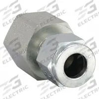 PARKER Compression Fitting Adapter: 3/8 in OD x 1/4 in Pipe Size, 1/4-18 Thread Size (MPN 6 GBU-S). Key specifications — Brand: PARKER; Series: Ferulok.