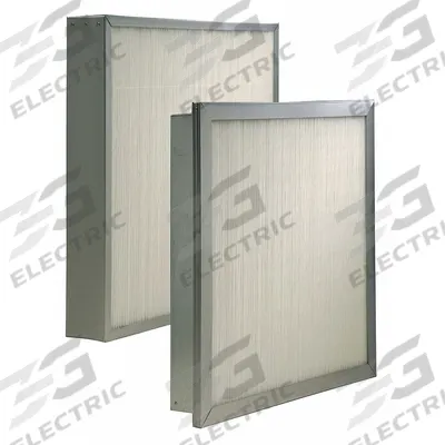 KOCH Minipleat Air Filter: 24 in x 24 in x 4 in, Fiberglass, Galvanized Steel - MERV 14 Minipleat Air Filters