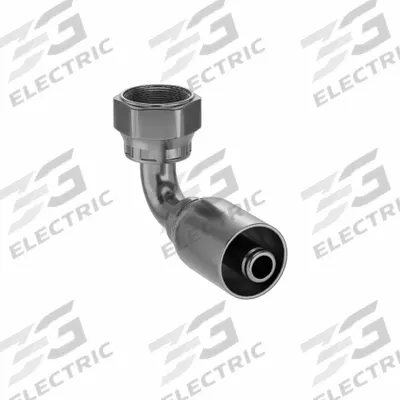 Parker Hydraulic Crimp Fitting: Steel x Steel, 90° Elbow, -8 For Hose Dash Size - Parker Crimp Hydraulic Hose Fittings with ORS Connection