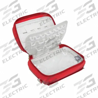 MERET USA Drug Module: 10 1/4 in L x 6 1/4 in W x 5 11/16 in D, Tarpaulin, Red - Medical Pouches