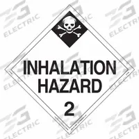 LABELMASTER Inhalation Hazard Placard: Inhalation Hazard 2, 10 3/4 in x 10 3/4 in, Vinyl, 25 PK (MPN Z-PV28). Key specifications — Brand: LABELMASTER; Message: Inhalation Hazard 2.